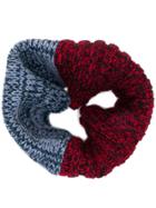 Colville Colour-block Knit Snood - Red