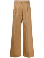 Fendi High-waist Flared Trousers - Brown