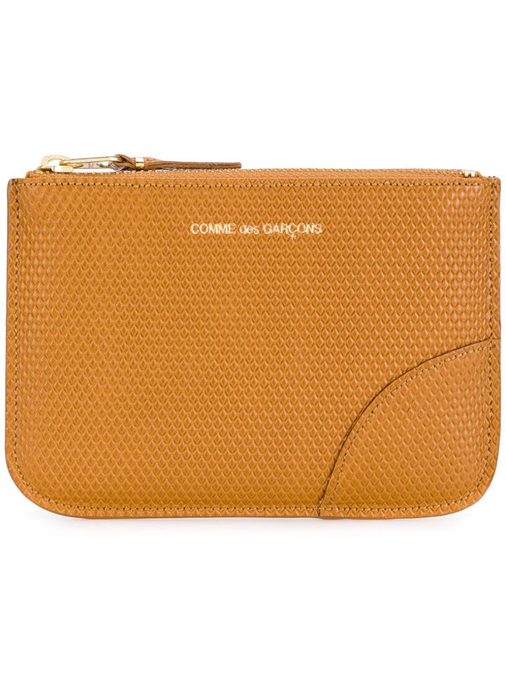 Comme Des Garçons Wallet Textured Leather Pouch - Brown