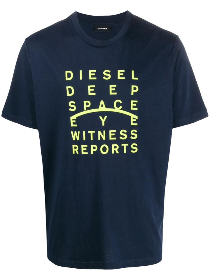 Diesel T-just-j5 Slogan T-shirt - Blue