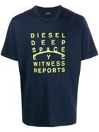 Diesel T-just-j5 Slogan T-shirt - Blue