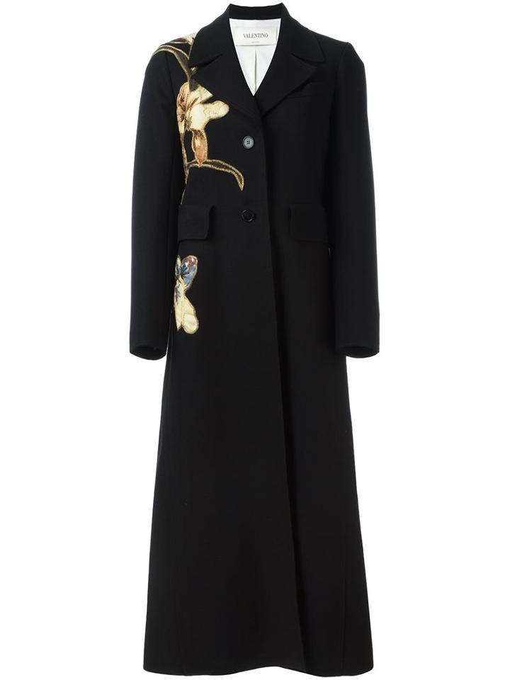 Valentino Flower Appliqué Coat