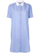 Essentiel Antwerp - Striped Longline Shirt - Women - Cotton/polyester - 42, Blue, Cotton/polyester