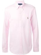 Ralph Lauren - Embroidered Logo Shirt - Men - Cotton - L, Pink/purple, Cotton