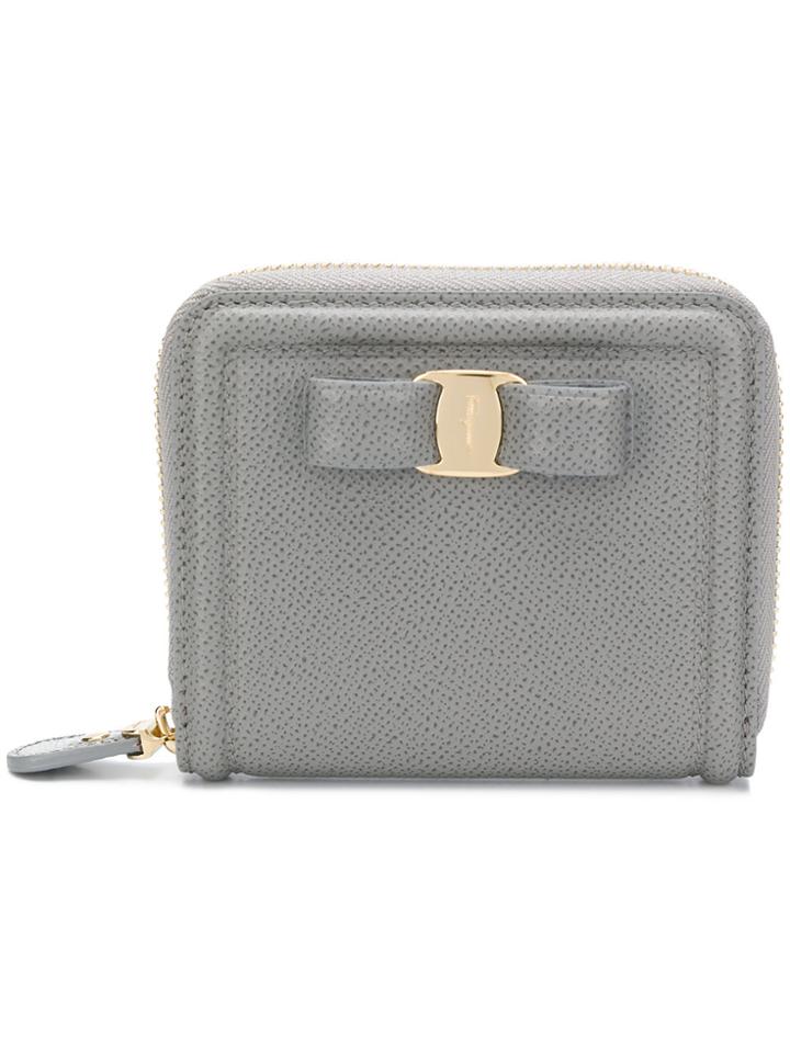 Salvatore Ferragamo Vara Compact Wallet - Grey