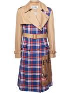 Loewe Checked Trenchcoat - Brown