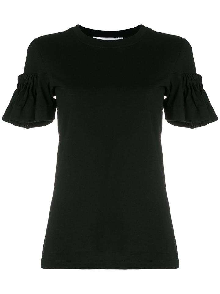 Victoria Victoria Beckham Smocked Cuff T-shirt - Black