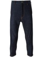 Jil Sander Cropped Jeans, Men's, Size: 34, Blue, Cotton/spandex/elastane