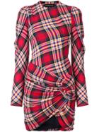 Alexandre Vauthier Short Tartan Dress - Red