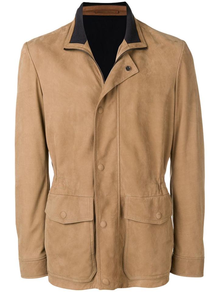 Ermenegildo Zegna Xxx Fitted Shirt Jacket - Neutrals