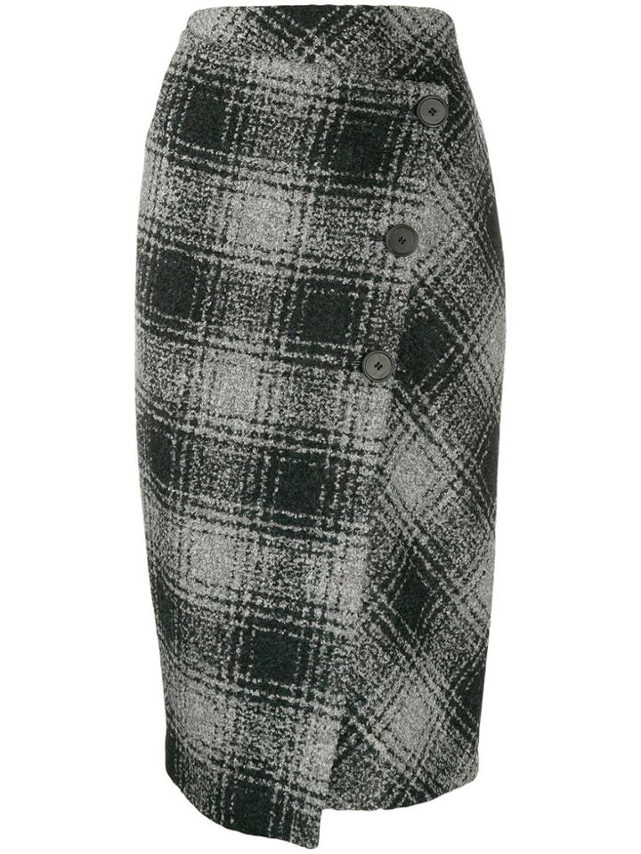 Antonelli Draped Asymmetric Skirt - Black