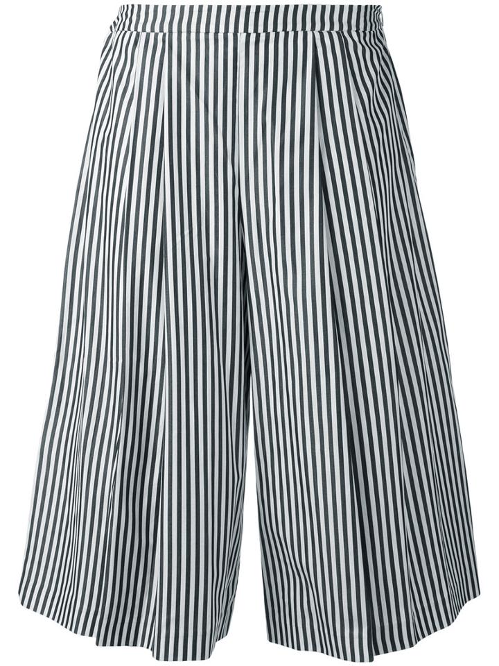 Federica Tosi - Striped Culottes - Women - Cotton - 40, Black, Cotton