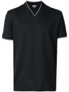 Lanvin V-neck Fitted Polo Shirt - Black