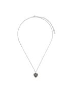 Saint Laurent Charm Heart Necklace - Metallic