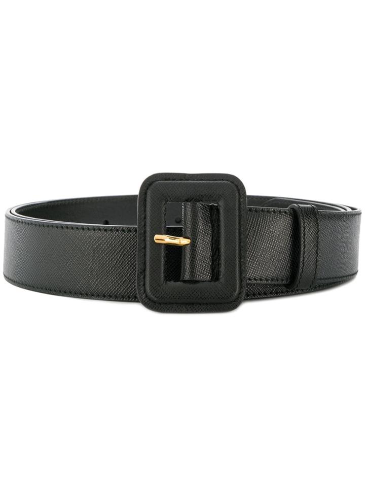 Prada Wide Buckle Belt - Black