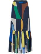 Ginger & Smart Geometric Print Ruffled Skirt - Multicolour