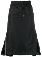 Sacai Elasticated Waist Skirt - Black