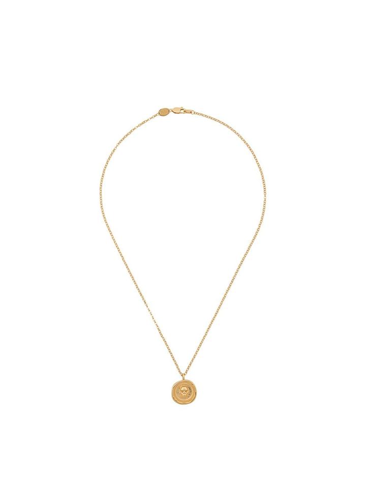 Northskull Atticus Skull Seal Necklace - Gold