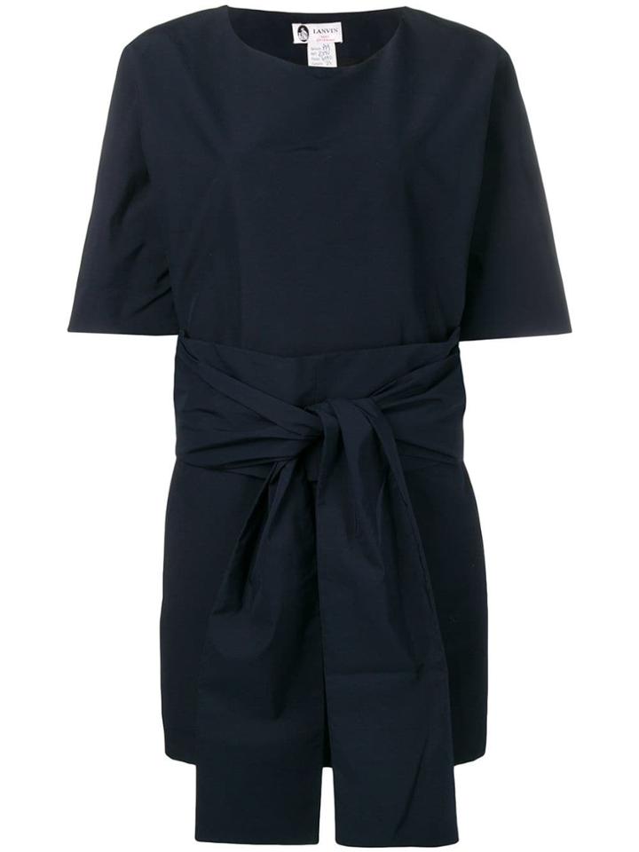 Lanvin Belted Detail Short Dress - Blue
