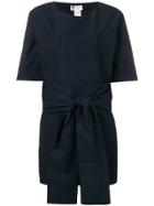 Lanvin Belted Detail Short Dress - Blue