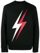 Neil Barrett Printed Lightning Bolt Sweatshirt - Black