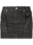 Helmut Lang Pre-owned Draped Pockets Mini Skirt - Grey