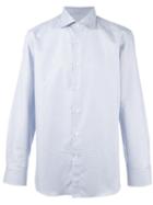 Canali Slim-fit Shirt, Men's, Size: 43, Blue, Cotton
