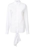 Tome - Open Back Bow Shirt - Women - Cotton - 4, Women's, White, Cotton
