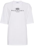 Balenciaga Mode Logo Oversized T Shirt - White