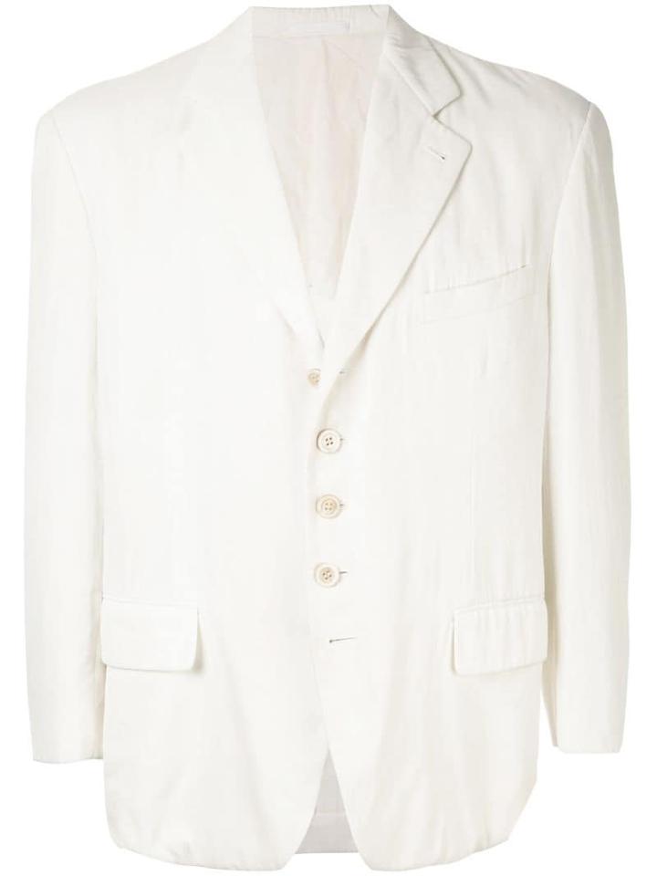 Comme Des Garçons Pre-owned Notched Lapel Blazer - White