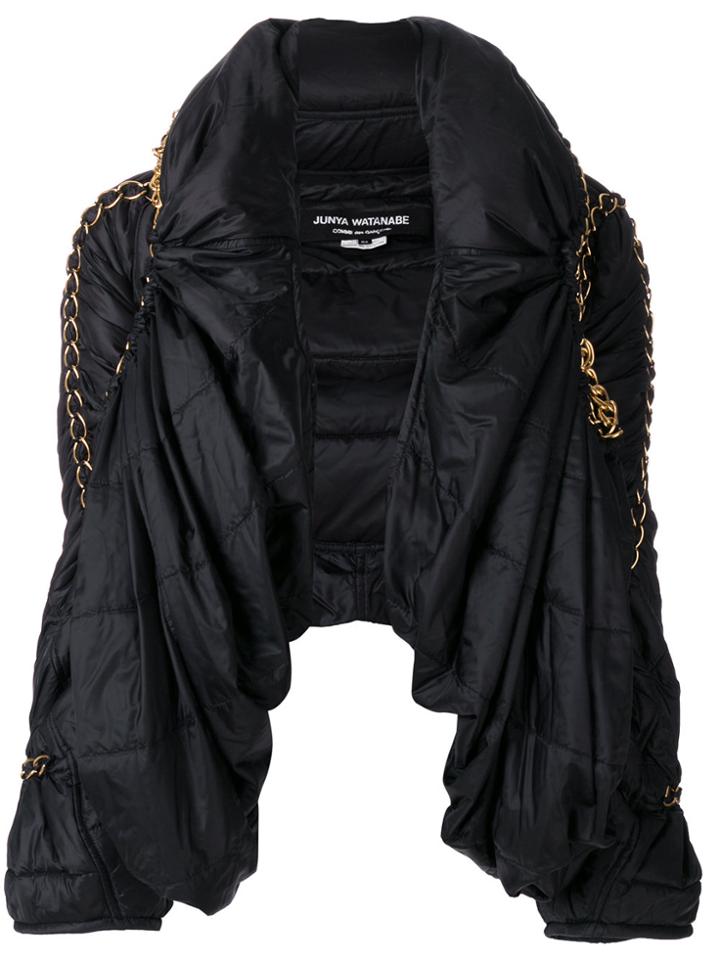 Junya Watanabe Comme Des Garçons Vintage Draped Chain Coat - Black