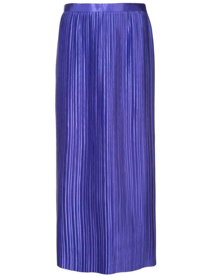 Tibi Plisse Pleated Skirt - Purple