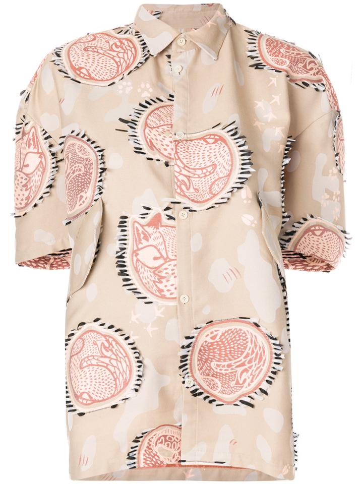 Henrik Vibskov Patch Appliqué Shirt - Nude & Neutrals