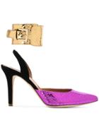 Via Roma 15 Slingback Pumps - Pink & Purple