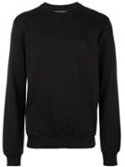 Dolce & Gabbana Embroidered Crown Sweatshirt, Men's, Size: 50, Black, Cotton