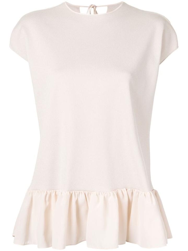 Tomorrowland Ruffled Hem Blouse - White