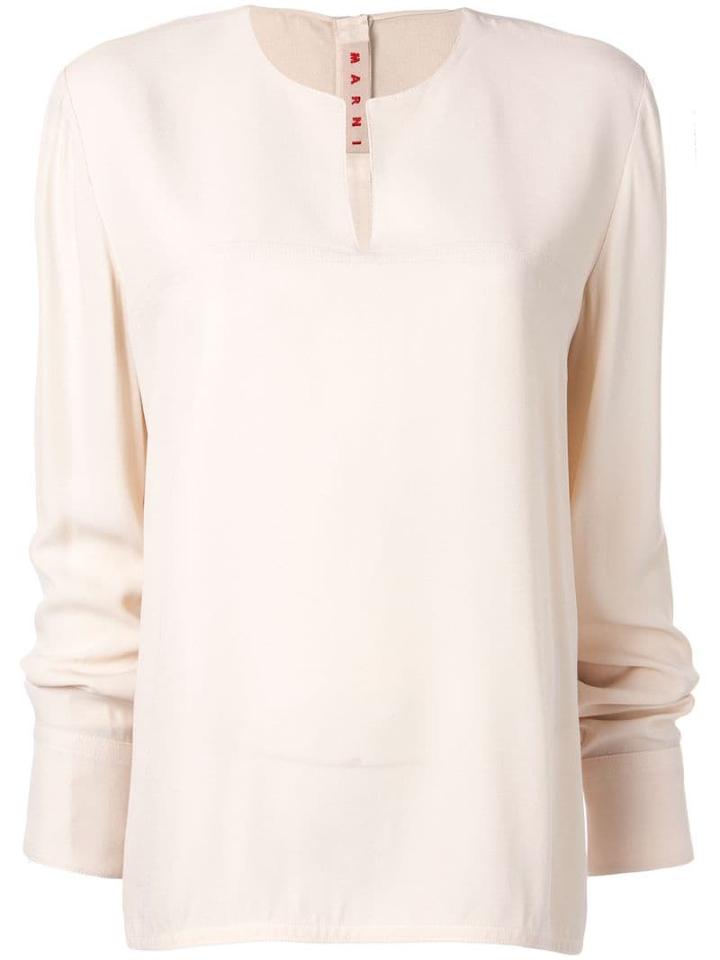 Marni Long-sleeve Flared Blouse - White