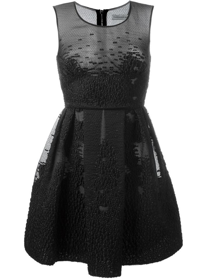 Francesco Scognamiglio Bubble Cloqué Flared Dress