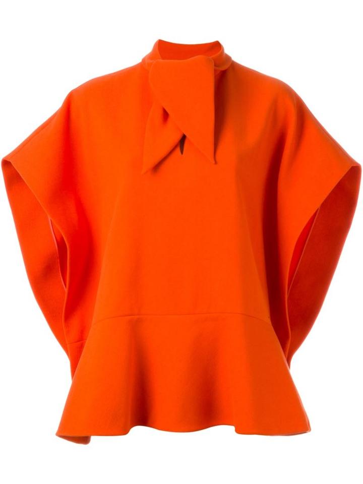 Delpozo Peplum Detail Poncho