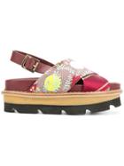 Antonio Marras Print Platform Sandals - Red