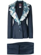 John Galliano Vintage Denim Patch Details Suit - Blue