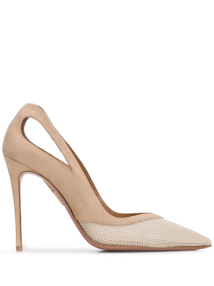 Aquazzura Shiva Panelled Pumps - Neutrals