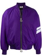 Gcds Oversized Logo Print Jacket - Purple