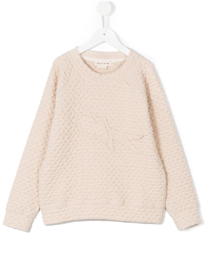 Andorine - Teen Swallow Patch Sweatshirt - Kids - Polyester/spandex/elastane/viscose - 14 Yrs, Girl's, Nude/neutrals