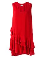 Lanvin Asymmetric Ruffled Dress