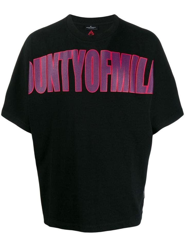 Marcelo Burlon County Of Milan Oversized Logo Print T-shirt - Black