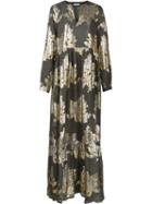 P.a.r.o.s.h. 'sem' Maxi Dress, Women's, Size: 40, Grey, Silk/polyester