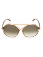 Valentino Round Frame Sunglasses