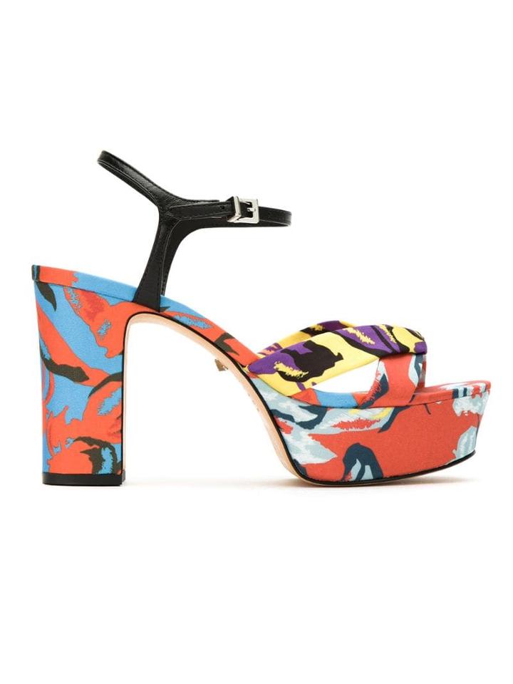Schutz Tie-dye Platform Sandals - Multicolour
