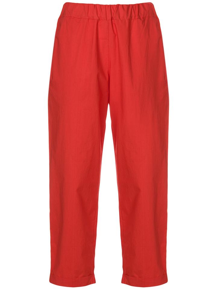 Labo Art Cropped Trousers - Red